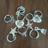 2pcs Alloy Pentagram Shoe Accessories Creative Bell Fork Pendant Diy Hanging Party Jewelry Snap Hook Shoes Buckles Decoration