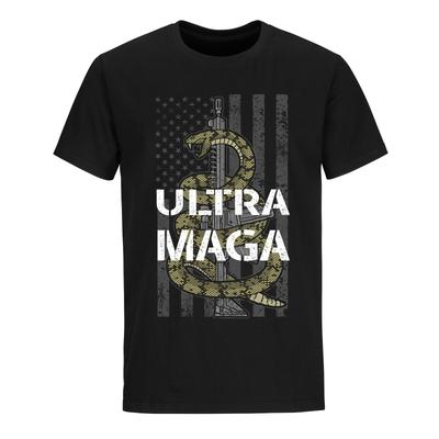 Футболка Ultra MAGA с забавным принтом для митинга Трампа, политические футболки Трамп 2024, флаг США