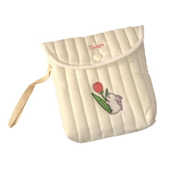 Сумка для хранения гигиенических прокладок с милыми узорами, большая вместимость, компактный дизайн, портативная сумка для хранения тампонов во время менструации