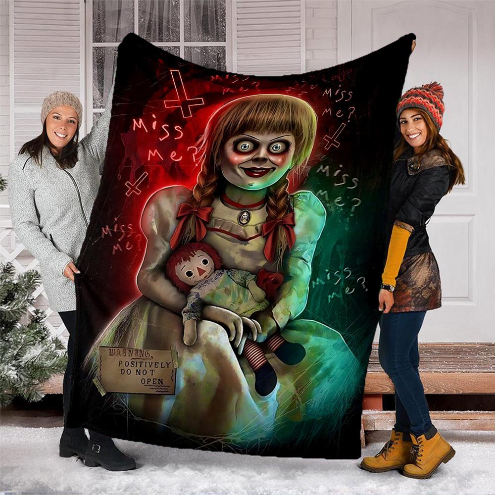 1pc Doll, Haunted Outdoor Soft Blanket Ultra Plush, Warm, Versatile, and Easy Care for Camping, and