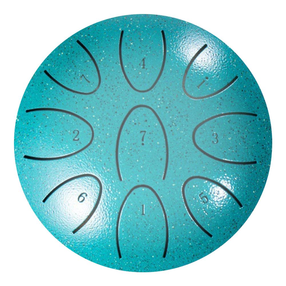 Портативный дождевой барабан 4 дюйма, 9-нотный хэндпан с палочками, уличный чакра-барабан для йоги, музыкальной медитации