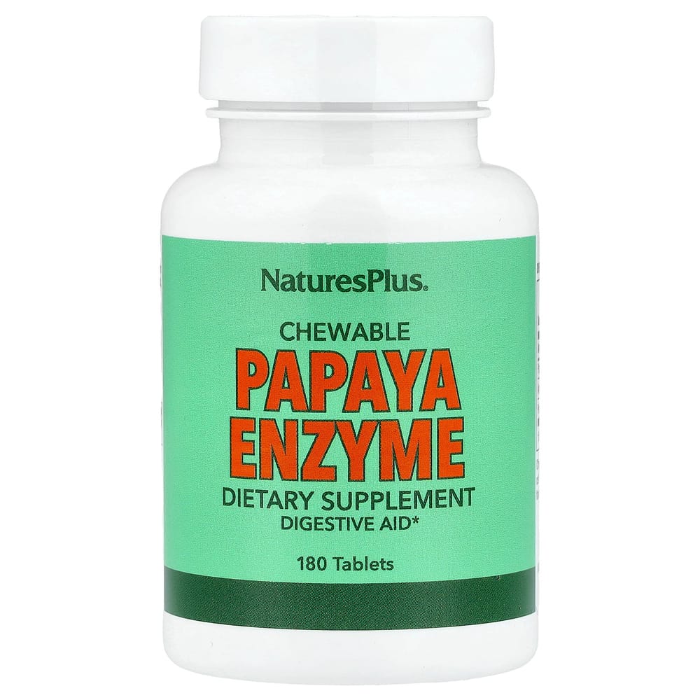 Nature's Plus Chewable Papaya Enzyme Supplement 180 Tablets