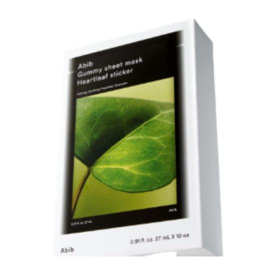 Abib Gummy Sheet Mask Heartleaf Sticker – Soothing & Hydrating Facial Sheet Mask 10 Sheets