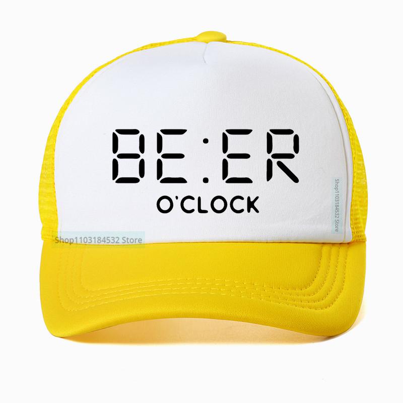 Кепка с принтом BEER OCLOCK Крутая летняя забавная унисекс модная регулируемая кепка Snapback