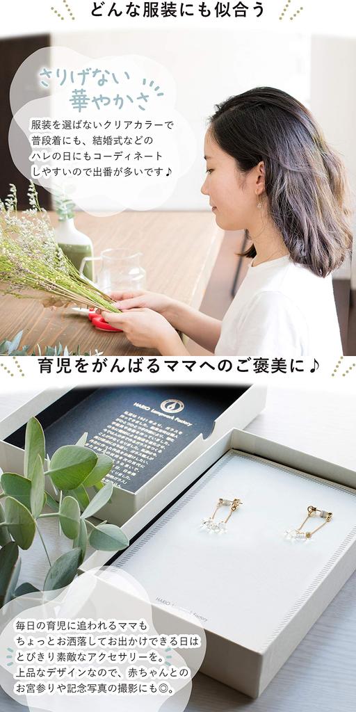 Серьги HARIO Lampwork Factory Little Tears HAW-LT-002