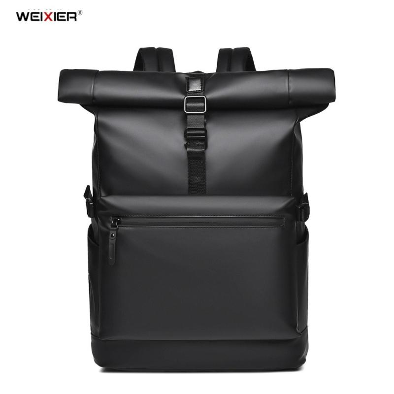 WEIXIER 2026 Новый мужской рюкзак большой емкости, высококачественный, водонепроницаемый, из ПУ, мужская деловая сумка для компьютера, многослойный, расширяемый, водонепроницаемый, дорожный рюкзак
