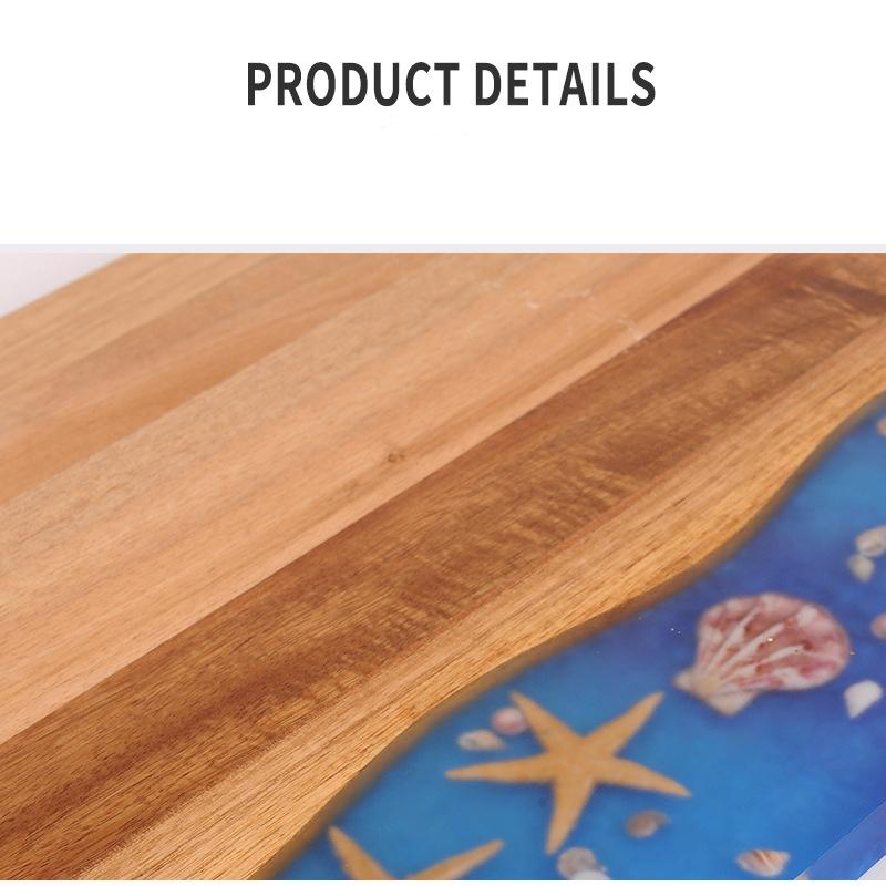 Двусторонняя разделочная доска из смолы для кемпинга, разделочная доска из цельного дерева, кухонные принадлежности, антипылевое покрытие, кухонные инструменты