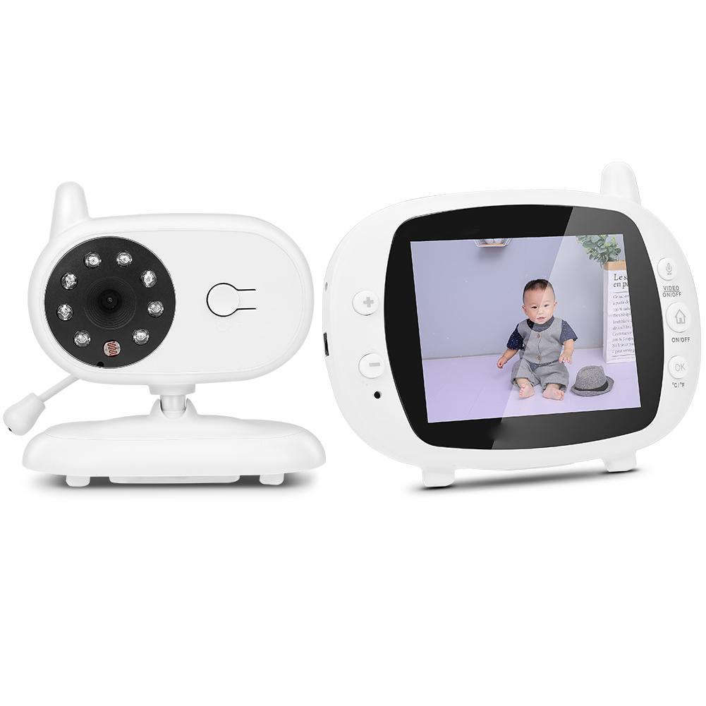 3,5-дюймовый беспроводной видеоняня, камера безопасности ночного видения, двусторонняя связь с температурой