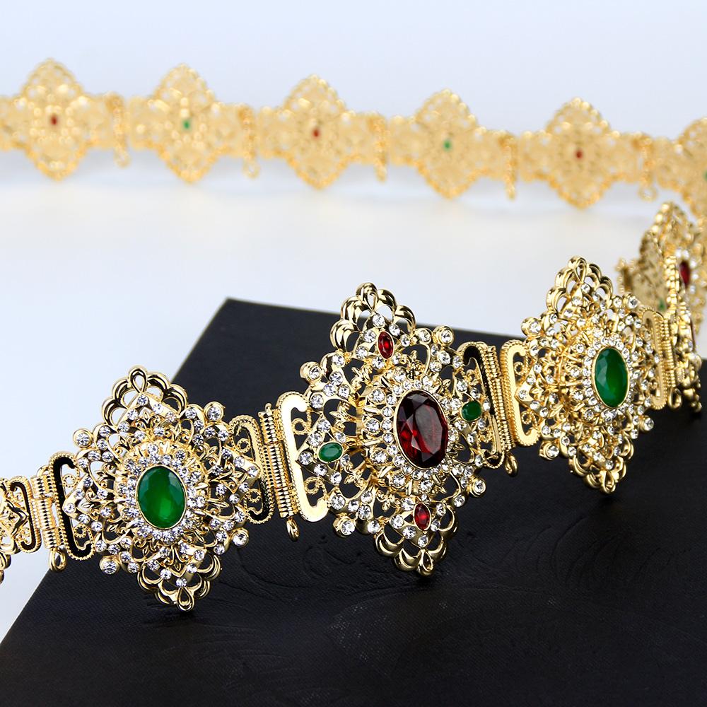 Женский пояс золотого цвета с металлической цепочкой на талию и кристаллами, свадебные украшения, пояс для халата