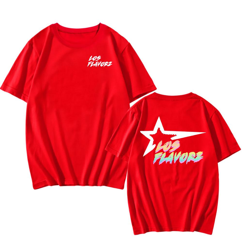 Singer DEI V Printing T-shirt LOS FLAVORZ 2025 Album New Tshirt Short Sleeve Summer Cotton T Shirt for Men/Women Graphic Clothes