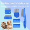 A 6-piece Set of Stainless Steel Pet Comb for Removing Miscellaneous Hair, Floating Hair Comb, Fine-toothed Flea Removal Comb and Cleaning Comb