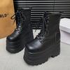 13cm Ultra High Heel Women Boots Trend Platform Boots Lace Up High Top Boot High Quality Leather Boot Nightclub Party Lady Boots