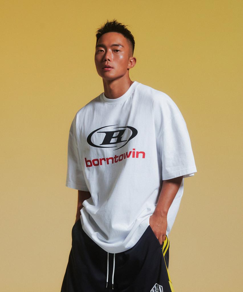 BORN TO WIN Symbol B Logo T-Shirts [White]