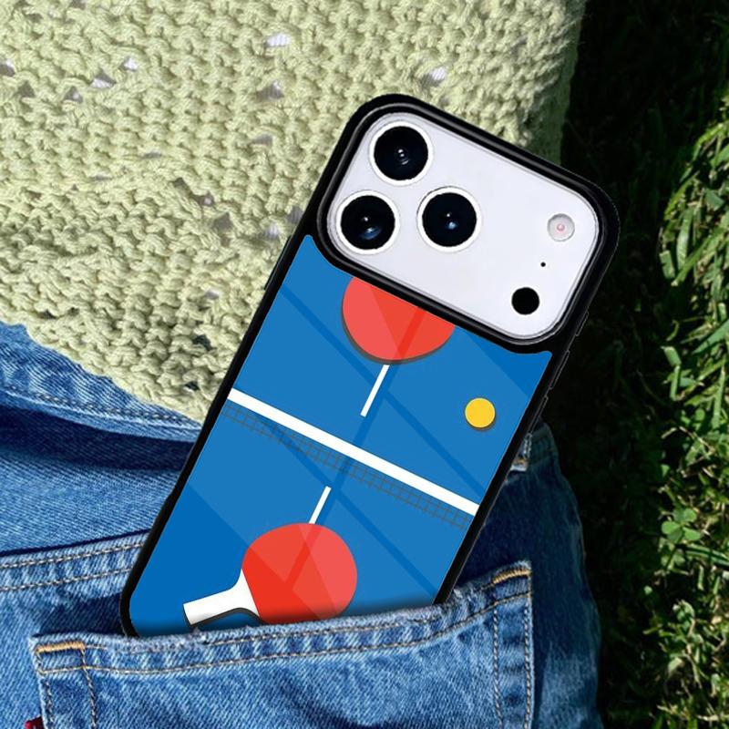 Table Tennis Sport Phone Case For iPhone 17 AIR 16 Pro Max 15 14 Pro 11 12 13 Shockproof Silicone Cover