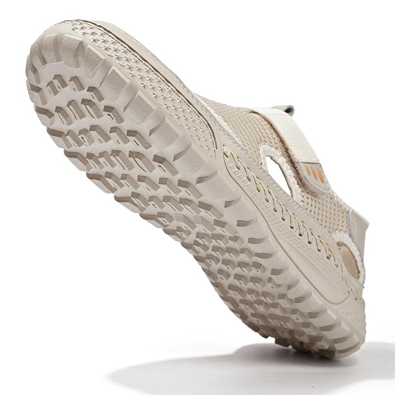 Летние мужские сандалии ручной работы из дышащей сетки, повседневная обувь