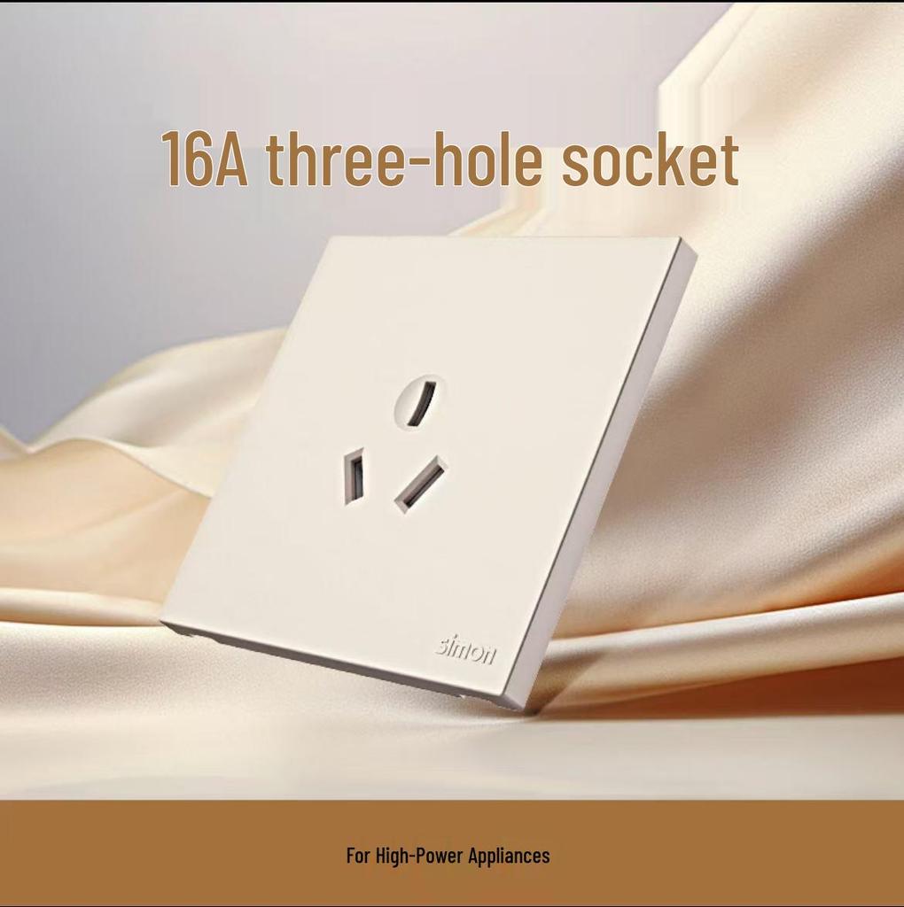 Simon i6Air Ultra-Thin Five-Hole 86 Type Switch and Socket for Home Decor