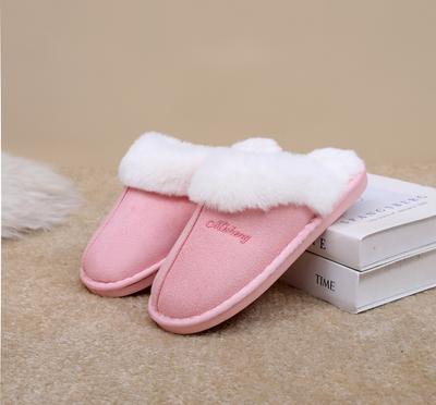 Модные зимние плюшевые тапочки женские новые мягкие на платформе пушистые шлепанцы повседневные балетки мужские удобные для пар лаконичные противоскользящие домашние туфли