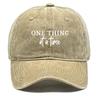 ONE THING at a time" Print Snapback Sun Hat, Trucker Hat Cozy Sunshade Solid Color Solid Adjustable Baseball Hat