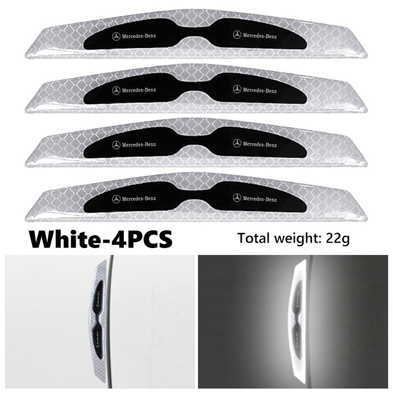 AABGW1 For Benz 4PCS 3D Epoxy Car Door Reflective Strips Security Warning Stickers Accessories Exclusive AMG SPRINTER V CLASS VIANO
