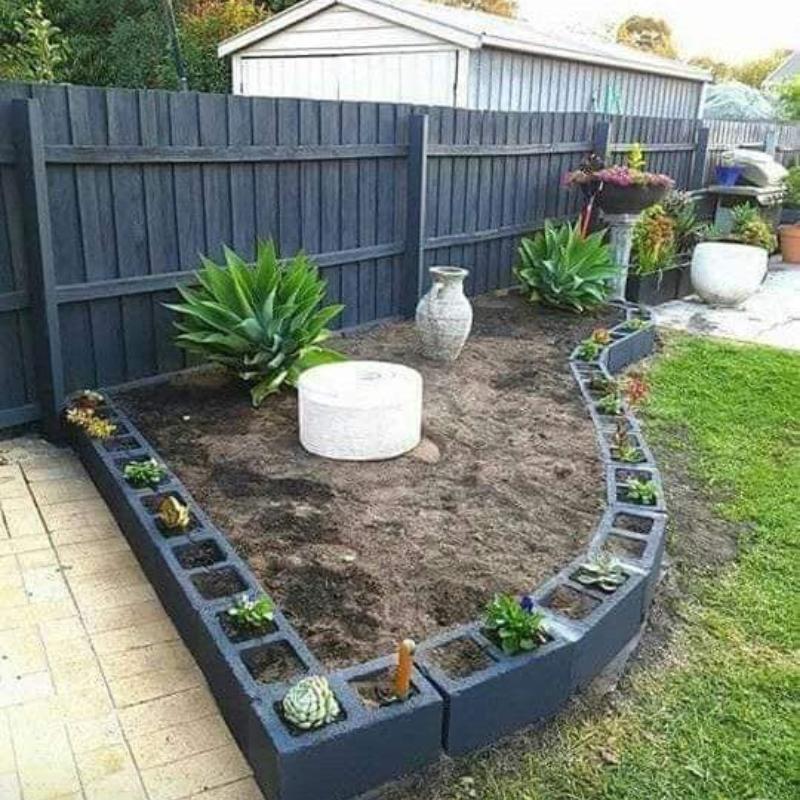 Summer Breeze Molding Plastic Cinder Blocks for Yards Gardening Concrete Hollow Brick Molds DIY Cement Geo Flower Pot Mouldings