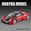 1:32 Scale Pagani Huayra BC Zonda R Models Cars Toys Alloy Diecast Vehicle Pull Back Miniature Supercar Model Hobby Ornaments