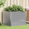 vidaXL Hochbeet 100 x 100 x 77 cm Verzinkter Stahl Grau