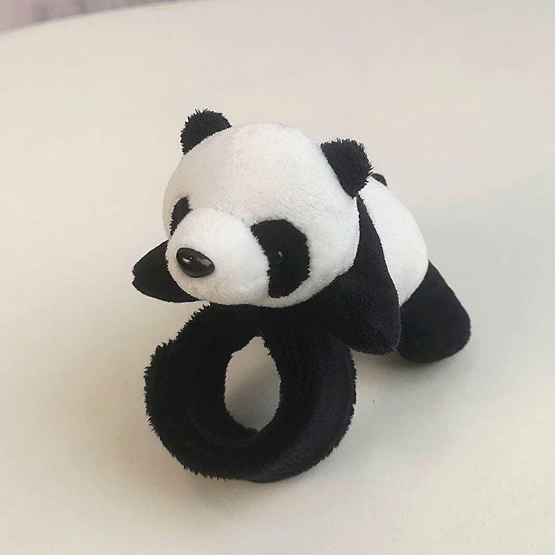 Trendy Plush Panda Bracelet: Cute Cartoon Wristband for Women & Kids - Bicycle Accessory