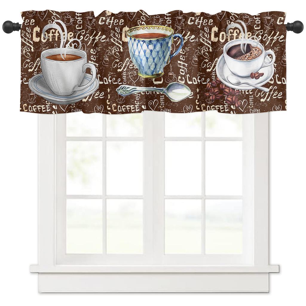 Кофейный ретро-стиль кухонные шторы на окна украшение дома короткие шторы для гостиной спальни маленькие шторы Cortinas