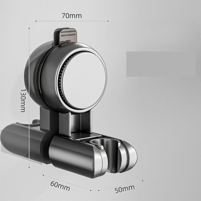 Настенный держатель для душевой лейки, держатель на присоске для душа, регулируемый на 360°, хромированный держатель для душевой штанги, настенный кронштейн для ванной комнаты