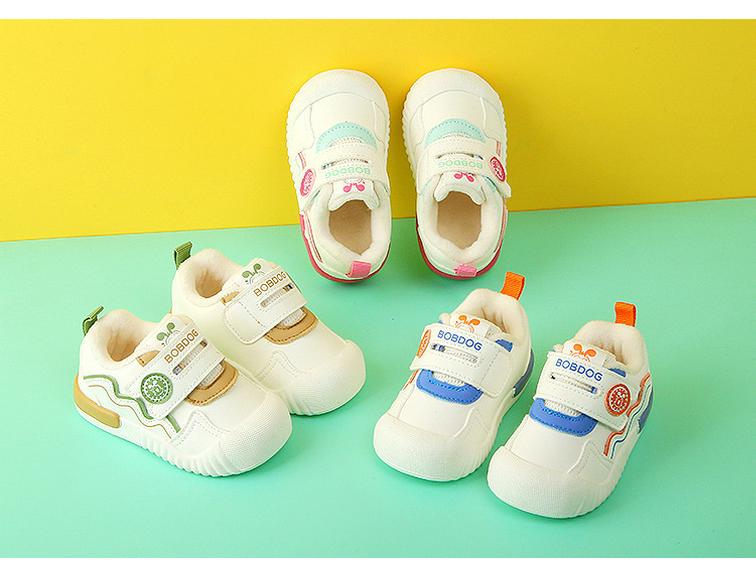 Зимние велюровые ботинки Babu Dou для малышей и детей ясельного возраста для прогулок - Теплые хлопковые повседневные кроссовки, Возраст 1-3 года.