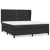 VidaXL Lit à sommier tapissier avec matelas Noir 180x200 cm Similicuir - Modèle 3128985
