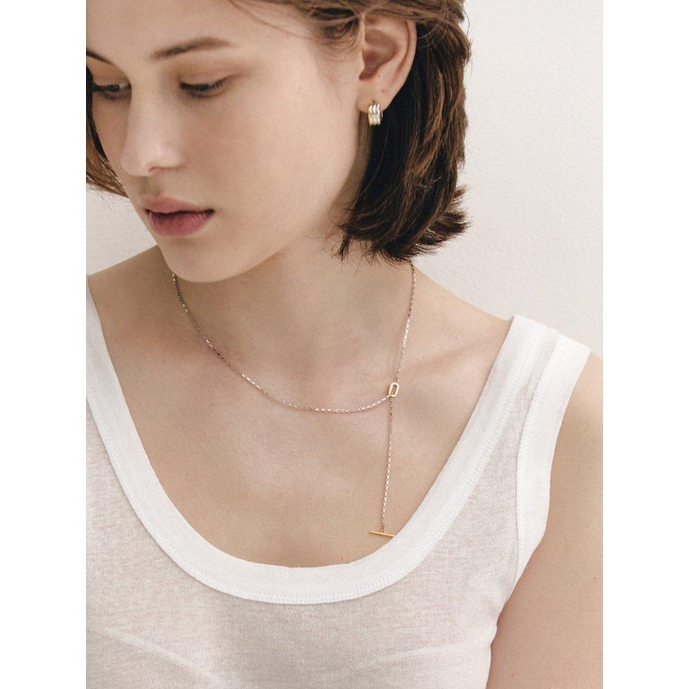 [Byhyeres] Noiyu Silver (C) Toggle Bar Necklace Bh3N39365C9500