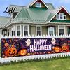 Halloween Courtyard Decorations Fence Banner 118 x 20 Inch Large Yard Sign Banner Flag Scary Script Killing Game Party Backdrop Hanging Decoration