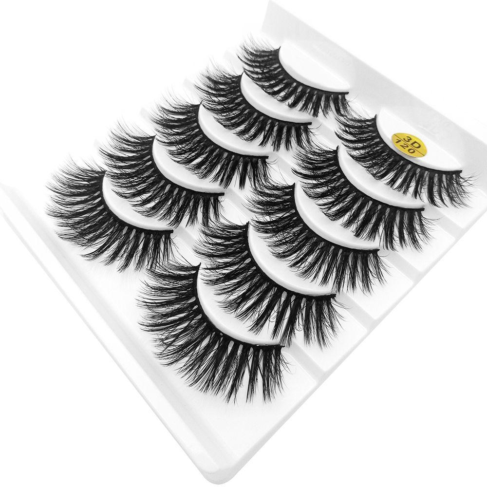 Eye Makeup Fluffy Wispy Flared Eye Lash Extension Crisscross 3D Faux Mink Hair False Eyelashes