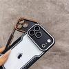 Прозрачный модный чехол из стекла для iPhone 17 Pro Max Air 16 Pro 15 14 13 Ударопрочная защита Изменение серии 17