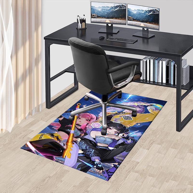 K-pop Charming Anime Character Chair Mat: Perfect for Home Decor, Office Use, and Gifts - Suitable for Various Rooms!.1241a