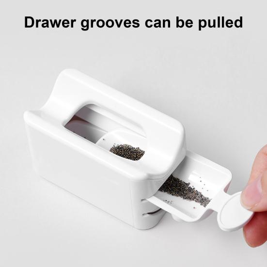 Nail Dip Powder Tray Double Layer Glitter Saver Container with Scoop Professional Nail Art Storage Recycling Case Nail Dipping Powder Recycling Tool