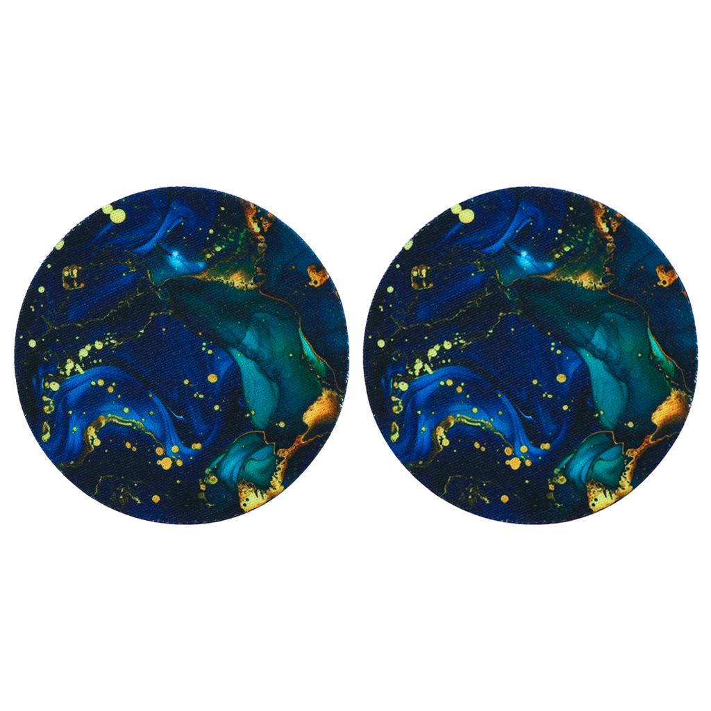 Подставки под автомобиль с мраморным узором, резиновые противоскользящие коврики с изображением звездного неба, модные тканевые коврики для стаканов с водой, кухонные принадлежности, два предмета в наборе