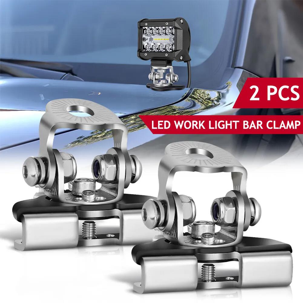 LED Light Bar Mounting Car Headlight Holder A-Pillar SUV Cover Light Mounting Clamp Bracket Off Road 4x4 Auto Accessories