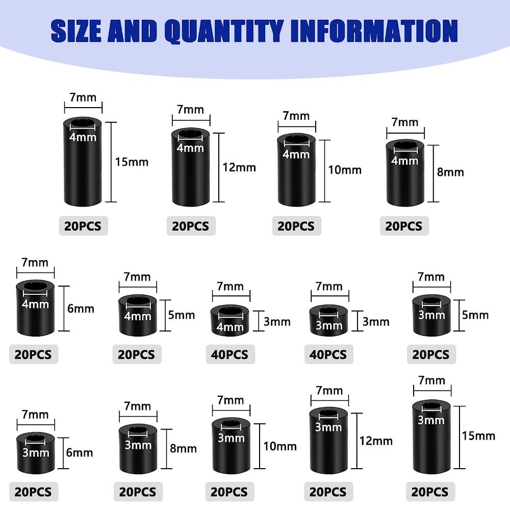 320 шт. Нейлоновые круглые прокладки Прокладки для электрических розеток Набор прокладок с винтами Винты