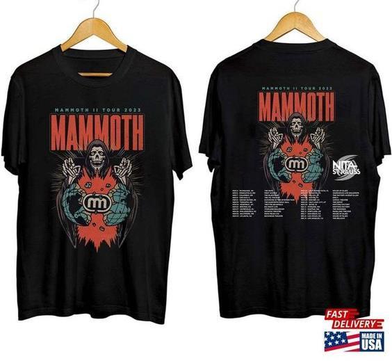 The Mammoth Ii Tour With Nita Strauss 2023 Shirt Vintage Band Fan