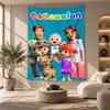 Decorative Tapestry,Cocomelon cartoon Printed Wall Art, Lightweight Wall Hanging For Bedroom Background