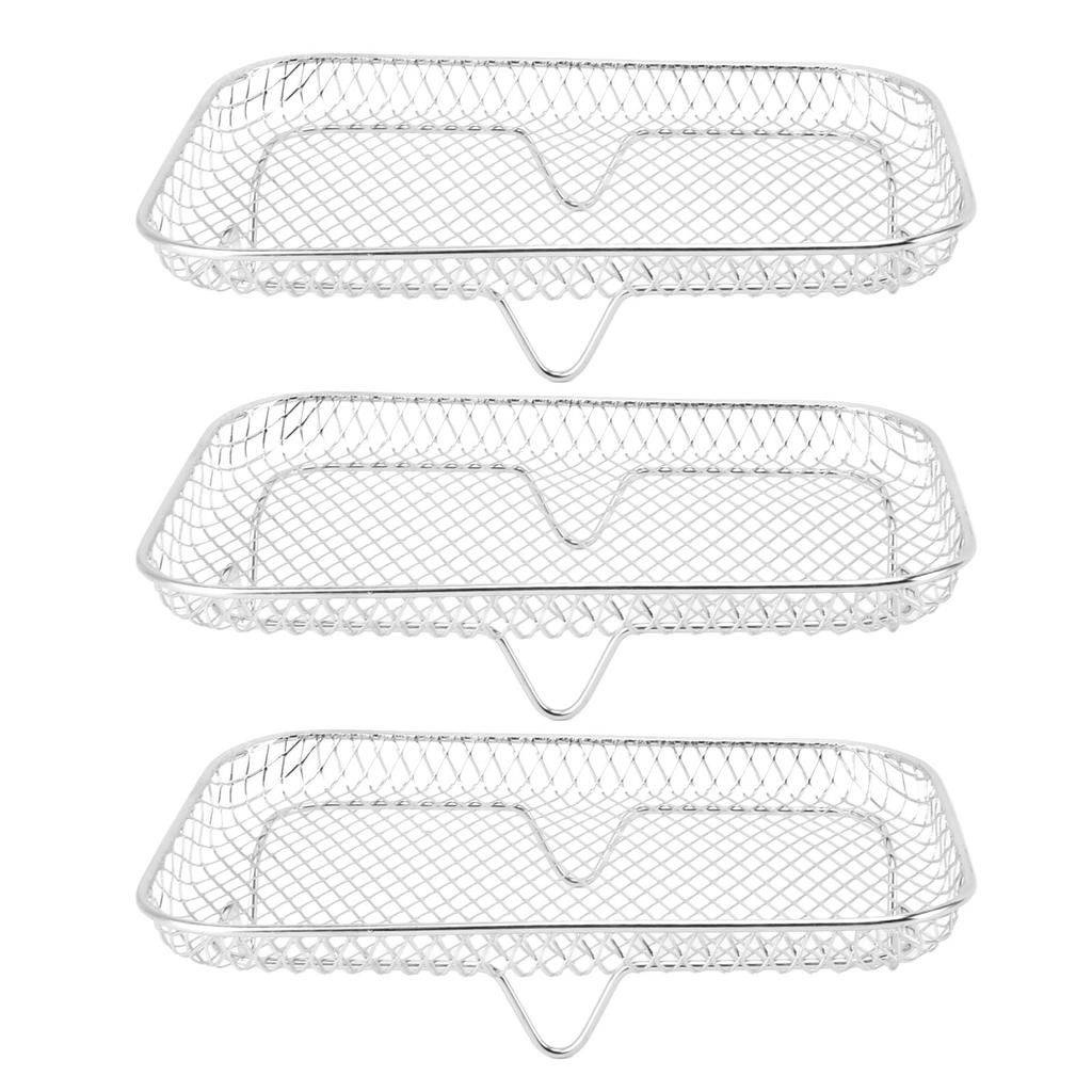 Стойка для фритюрницы-дегидратора, термостойкая стойка для фритюрницы, многофункциональная, из нержавеющей стали 304, конструкция с равномерной сеткой для 8-дюймовых фритюрниц