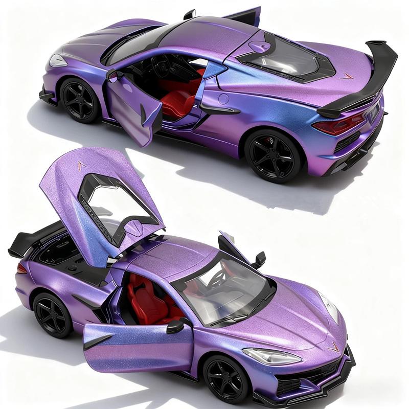 1:24 BMW M4 GT3 Спортивный Автомобиль из Сплава Модель Литой Металлический Игрушечный Автомобиль Модель Транспортного Средства Симуляция Звука и Света Коллекция Детский Подарок