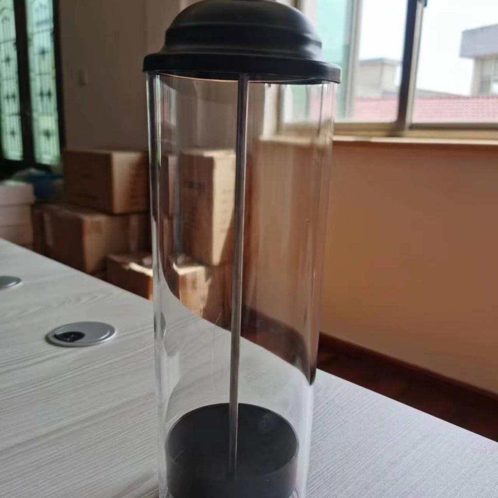 Transparent Plastic Storage Container With Lid For Fast Food And Cafe Beverage Straws
