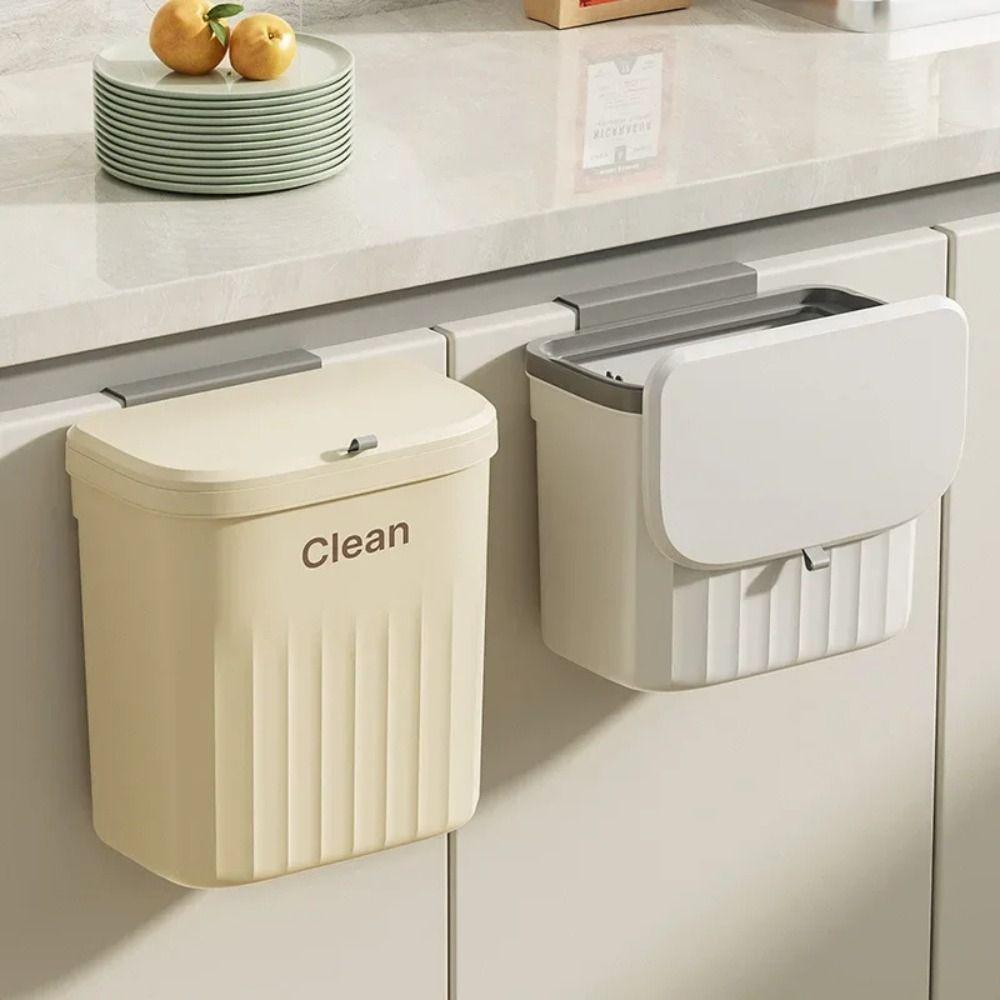 Wall Mounted Hanging Trash Bin Plastic Sink Waste Garbage Garbage Can Kitchen Bathroom Toilet