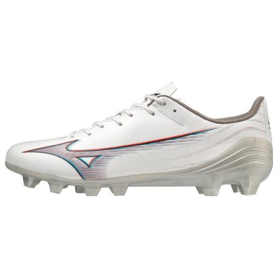 Mizuno Футбольные бутсы Alpha FG для твердого грунта Мужские футбольные бутсы Белые P1GA236509