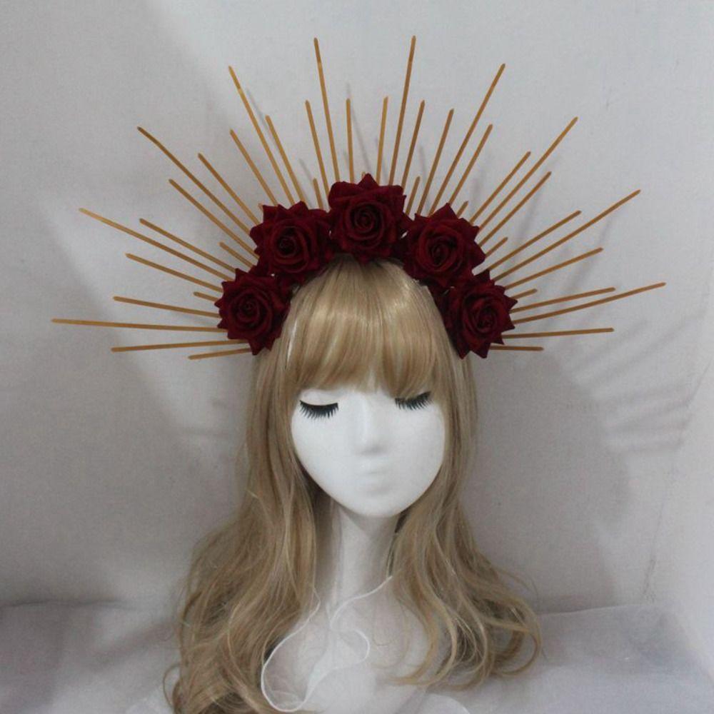 Vintage Handmade Gothic Lolita Tiara Sun Goddess Headwear Wedding Headpiece DIY Crown Material Kits