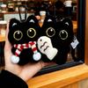 1 пара Милая Плюшевая Кукла Черный Кот Игрушка Подвеска для Сумки Брелоки Автомобильные Аксессуары Для Женщин Пары Подарочная Сумка Брелок