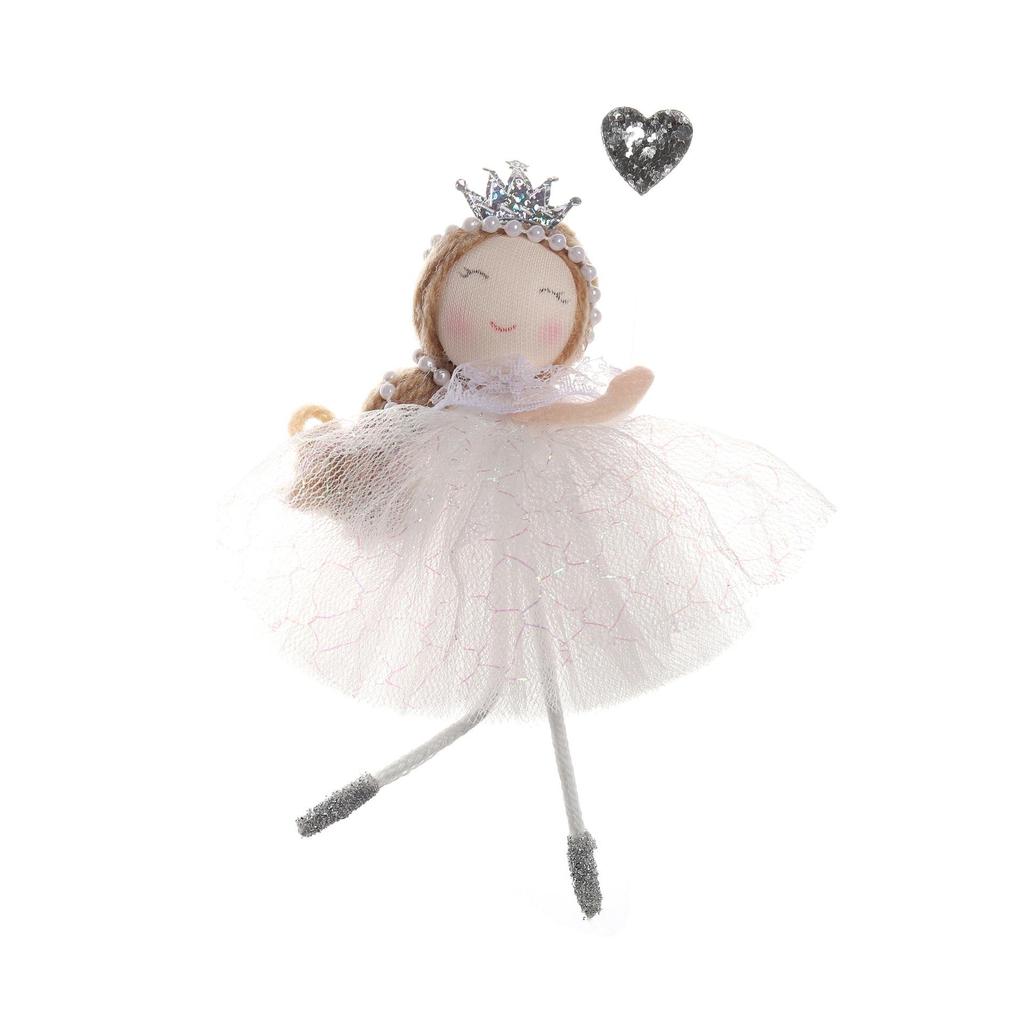 Ангел с короной в виде сердца: Милое сказочное украшение на рождественскую елку